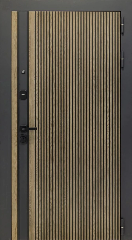 Входная дверь ДвериПРО Rosna ФЛ-259 (10мм, дуб с пилением) DPRO201021 внешняя сторона